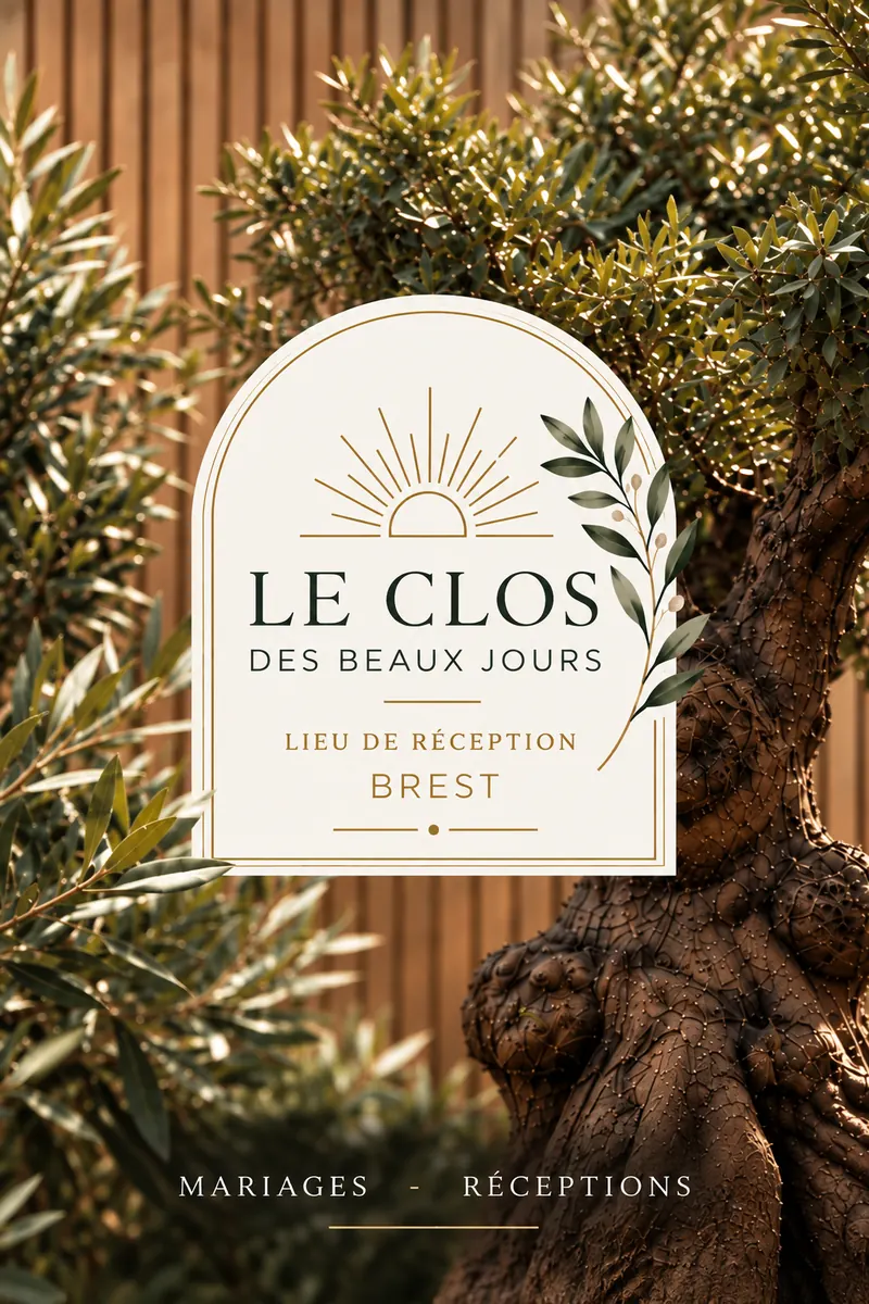 Le logo du Clos entre bois et olivier